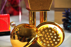 Arab Incense Bakhoor Burner - 11 inch Golden by Intense Oud - Intense oud