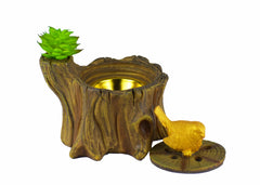 Wooden Tree Bird Incense Bakhoor Burner - 5 in. - Antique Oak - Intense oud