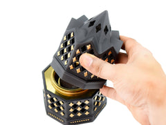 Minaret Style Closed Incense Bakhoor Burner - Black - Intense oud