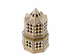 Minaret Style Closed Incense Bakhoor Burner - Brown - Intense oud