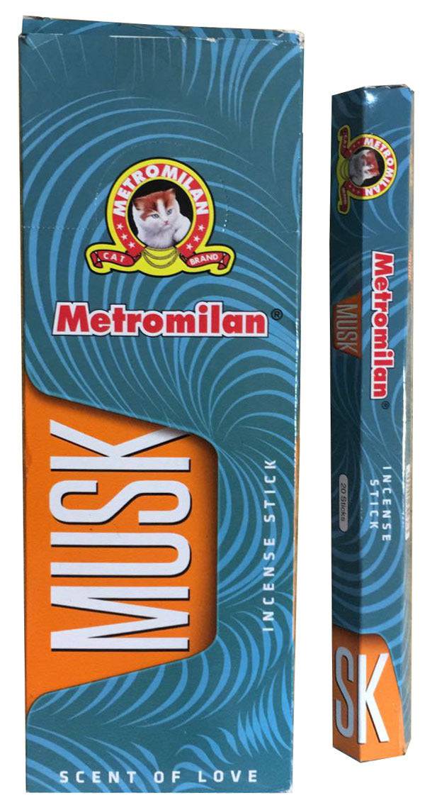 Musk Incense Sticks - Pack of 18 - by Metromilan - Intense oud