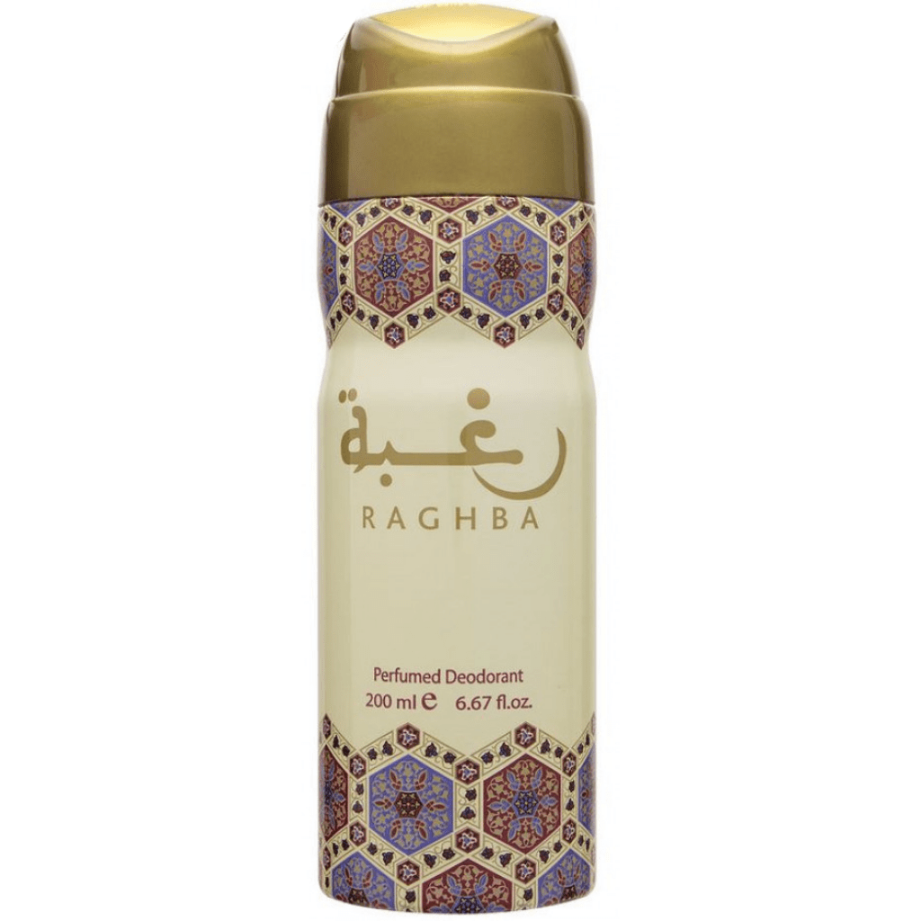 Raghba Deodorant - 200ML (6.7 oz) by Lattafa - Intense oud