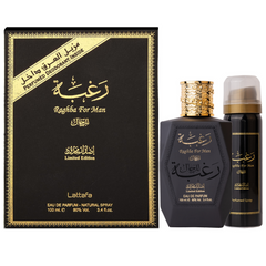 Raghba for Men EDP - 100ML (3.4oz) w/ Deo by Lattafa - Intense Oud ( Wholesale )