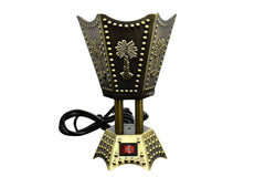 Metalic Studded Hexagon Shaped Electric Incense Bakhoor Burner by Intense Oud - Intense oud