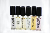 6 Swiss Arabian Sample Packet - Edge for Women, Areej Al Sheila, Hamsah, Shaghaf for Men, Al Amaken, Edge Intense for Women - Intense oud