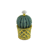 Succulent (Cactus) Style Closed Incense Bakhoor Burner - Teal - Intense Oud