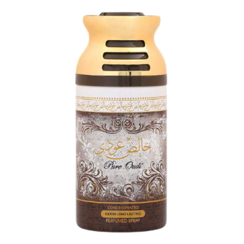 Pure Oudi Unisex DEO - 250ML (8.5 oz) by Lattafa - Intense oud