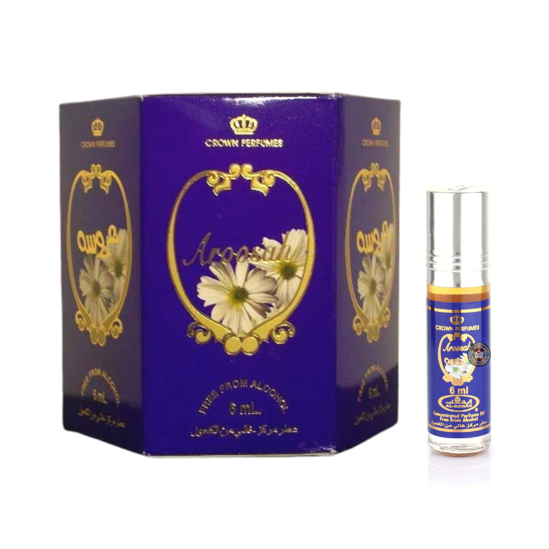 Aroosah- 6ml (.2oz) Roll-on Perfume Oil by Al-Rehab (Box of 6) - Intense Oud