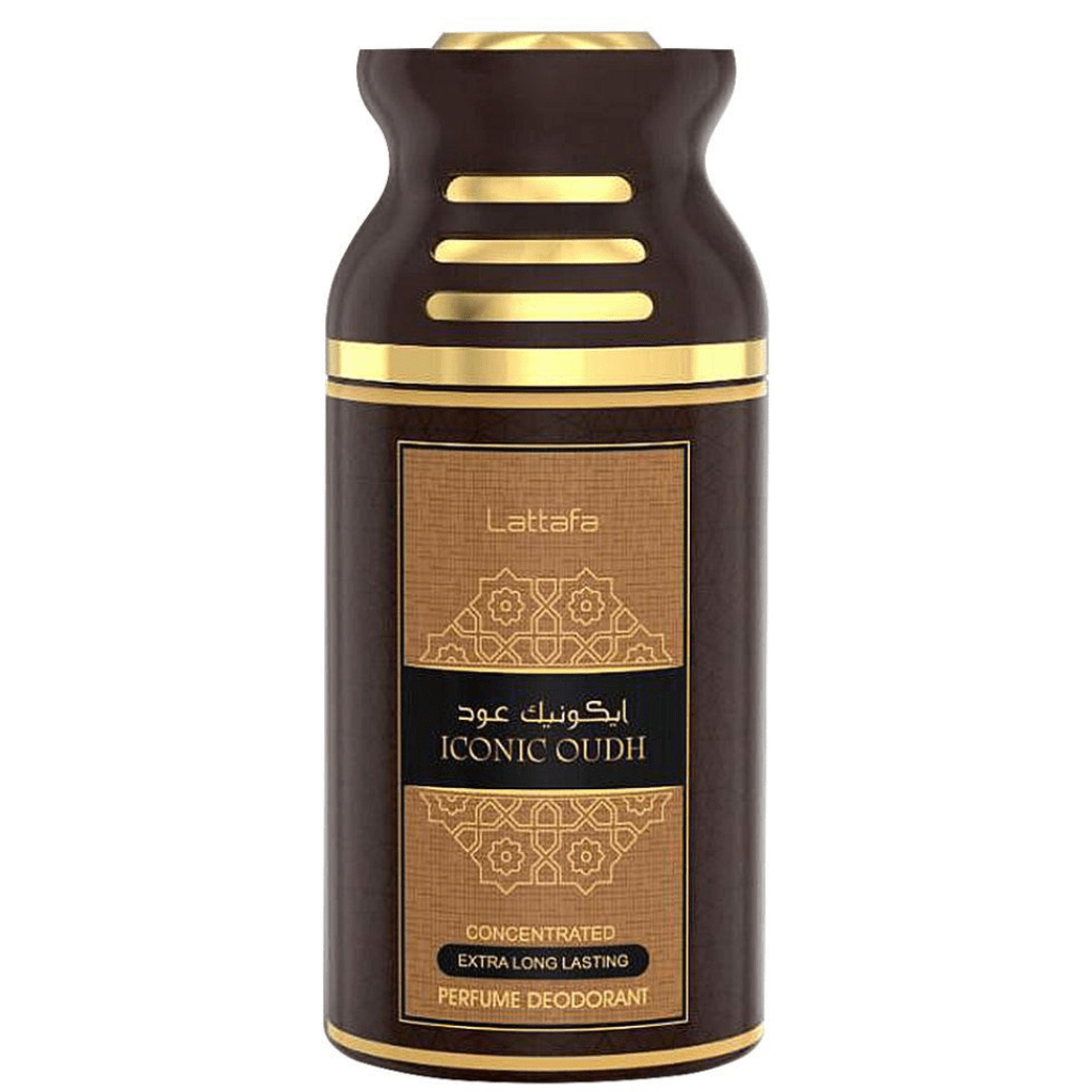 Iconic Oudh Deodorant - 250ML by Lattafa - Intense oud