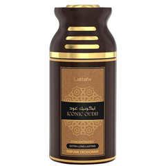 Iconic Oudh Unisex DEO - 250ML (8.5 oz) by Lattafa - Intense oud