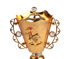 Arab Incense Bakhoor Burner - 8 inch Golden by Intense Oud - Intense oud