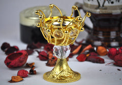 Arab Incense Bakhoor Burner - 5 inch Golden by Intense Oud - Intense oud
