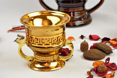 Arab Incense Bakhoor Burner Golden - 5 inch by Intense Oud - Intense oud