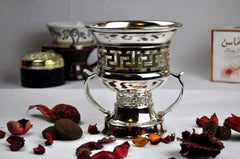 Arab Incense Bakhoor Burner - 6 inch Silver by Intense Oud - Intense oud
