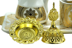 Glossy Arabic Design Royal Bakhoor Tea Set - White | Intense Oud - Intense oud