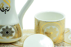 Glossy Arabic Design Royal Bakhoor Tea Set - White | Intense Oud - Intense oud