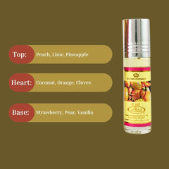 Fruit Perfume Oil CPO 6ML (0.2 OZ) By Al Rehab | A Burst Of Tropical Fruits With A Creamy, Sweet Twist. (PACK OF 3)