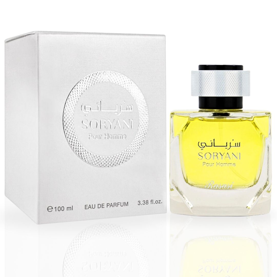 Soryani Pour Homme EDP Spray 100ML (3.4OZ) by Rasasi | Long Lasting, Refreshing, Citrusy, Floral, Luxurious Masculine Scent.