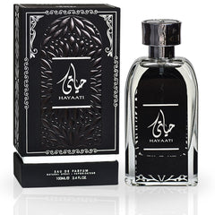 Hayaati For Men EDP Spray 100ML (3.4 OZ) By Ard Al Zaafaran | Long Lasting, Refreshingly Spicy & Woody Aroma.