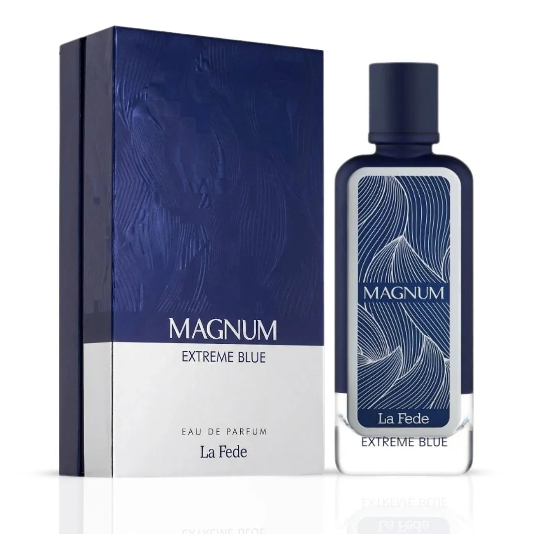 La Fede Magnum Extreme Blue Eau de Parfum Spray 100ml (3.4 oz) by Khadlaj