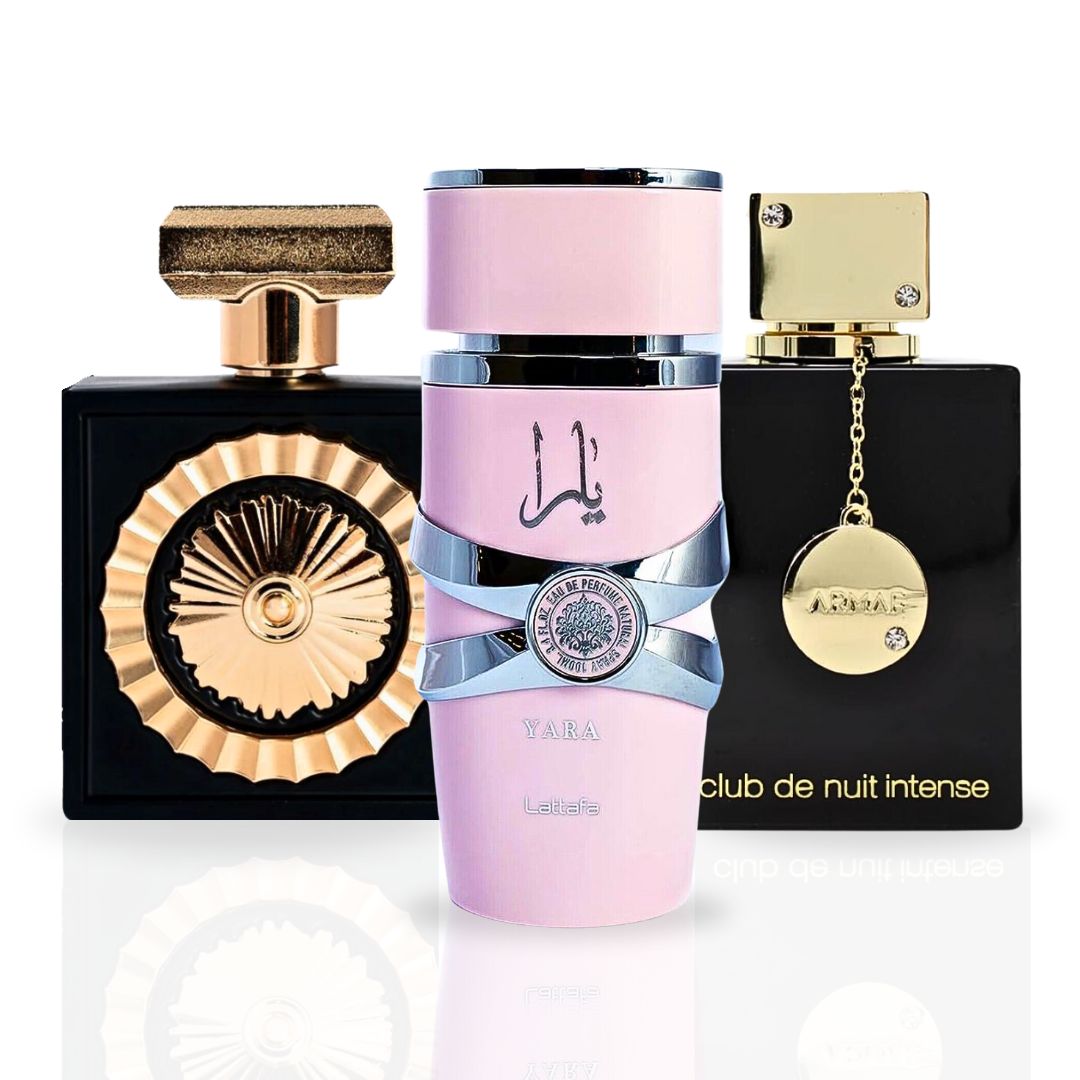 Yara, Nebras, Club De Nuit Intense - Eau De Parfum Sprays for Women | Long Lasting, Luxurious, Sensual Scents. (VALUE PACK)