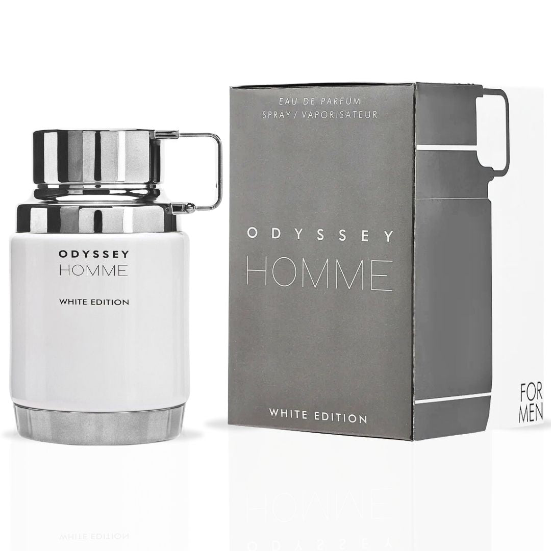 Odyssey Homme White Edition EDP Spray 60ML (2.02 OZ) by Armaf | A Fresh, Zesty Fragrance With Sophisticated Woody Undertones.