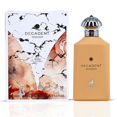 Decadent Wonder Eau De Parfum Spray 100ML (3.4 OZ) by Maison Alhambra | A Lively Blend of Citrus, Spice, Floral Elegance, & an Indulgent Finish of Vanilla, Rum, & Cocoa.