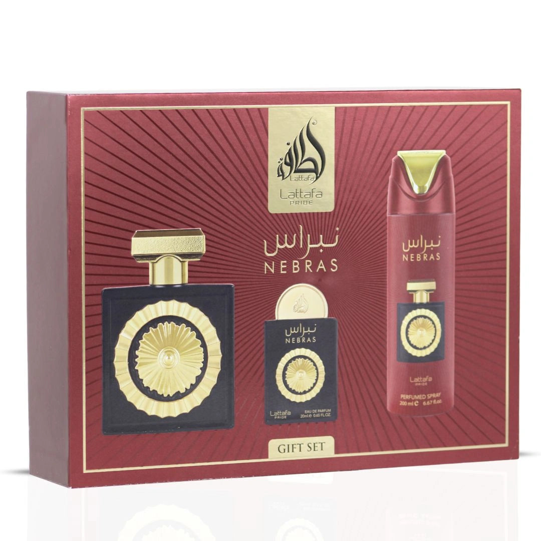 Lattafa Pride Nebras 3-Piece Eau de Parfum Gift Set