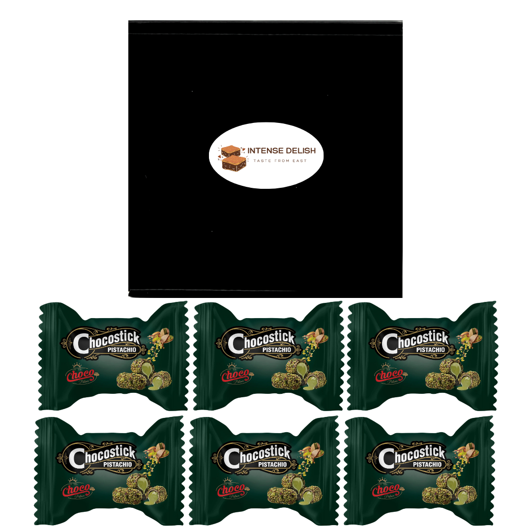 Dubai Choco-Stick Pistachio By Intense Delish | Rich Chocolate, Nutty Crunch, Pistachio Perfection. (BOX OF 6)