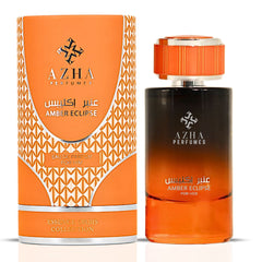 Amber Eclipse For Him Eau De Parfum Spray 100ML (3.4 OZ) by Azha | A Radiant Clash of Citrus and Spice, Unfolding into Floral Oud & Smoky Depth.