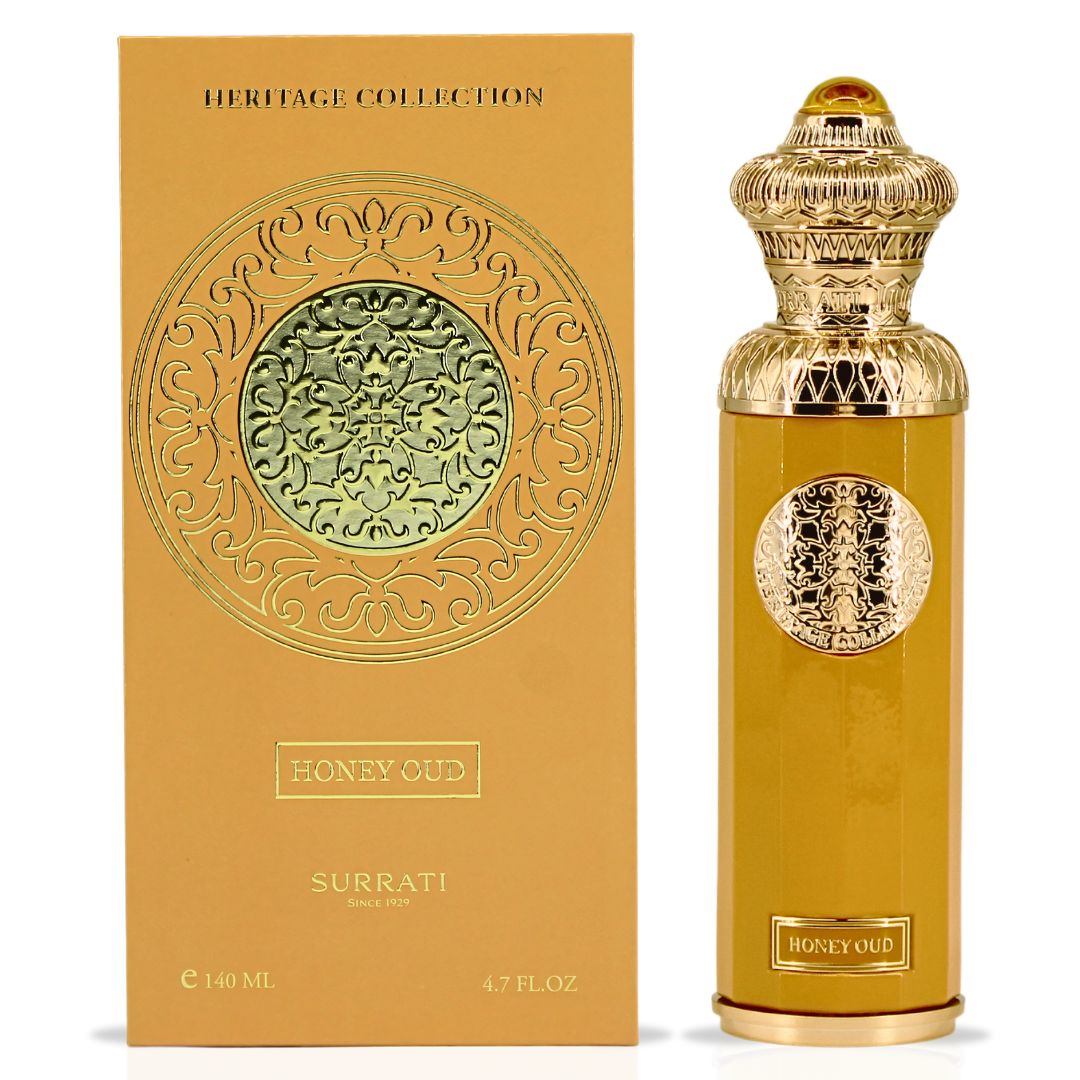 HERITAGE COLLECTION - HONEY OUD Eau De Parfum Spray 140ML (4.7 OZ) By Surrati | A Rich & Luxurious Fragrance That Combines Spicy Warmth With Floral Elegance.