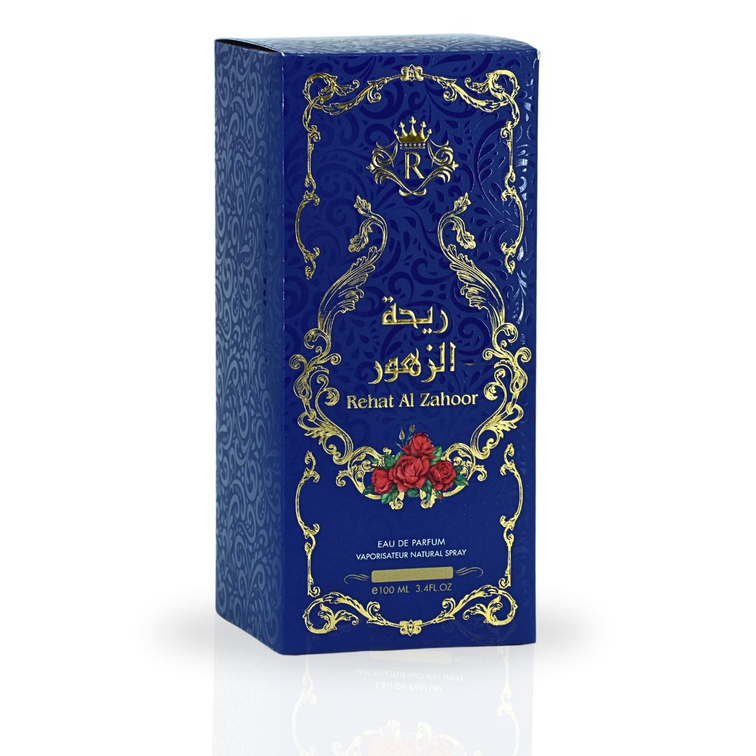 Rehat Al Zahoor EDP Spray 100ML (3.4 OZ) By RISALA | A Long Lasting Blend Of Intensely Sensual Aroma.