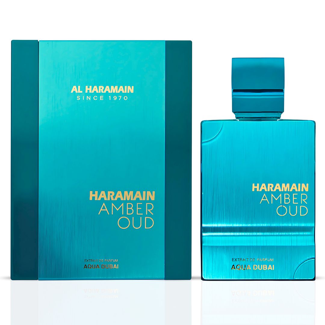Amber Oud Aqua Dubai Extrait De Parfum Spray 100ML (3.4 OZ) By Al Haramain | A Fusion Of Bergamot, Fruits & Amber Grounded By Musk.