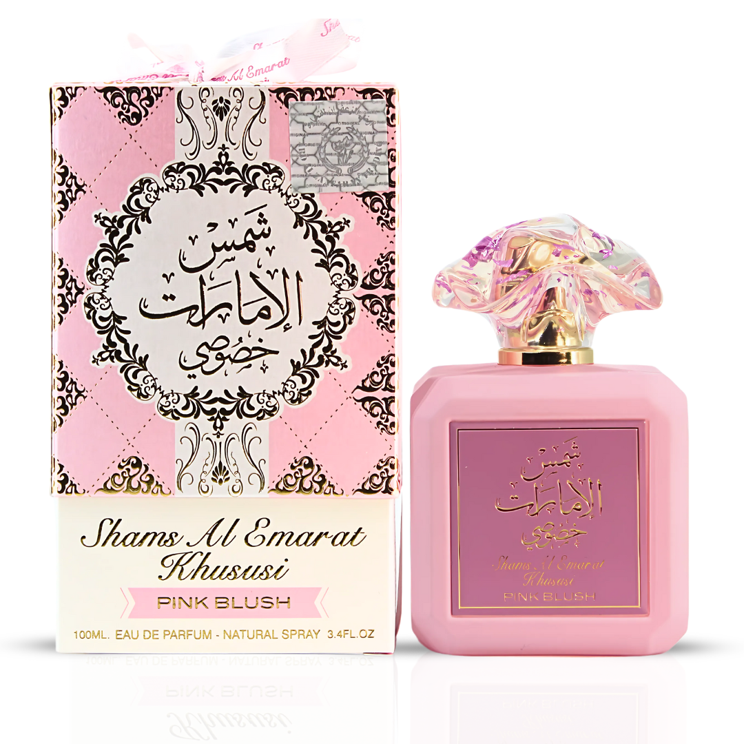 Pink Blush Shams Al Emarat Khususi Eau De Parfum Spray 100ML (3.4 OZ) by Ard Al Zaafaran | A Sweet, Elegant Fragrance for Every Occasion.