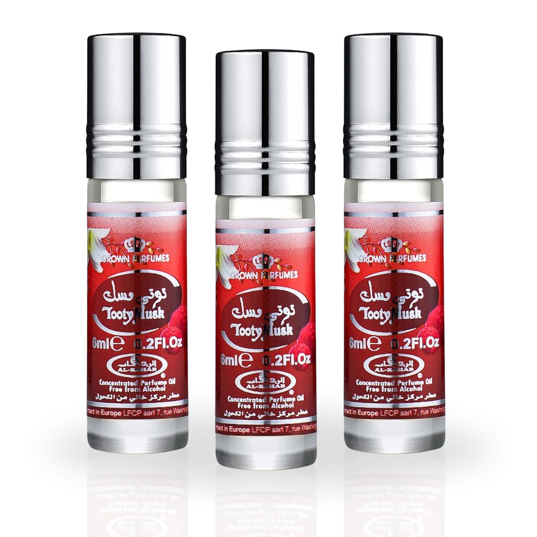 Tooty Musk 6ml (0.2 OZ) Perfume Oil By Al Rehab (PACK OF 3)