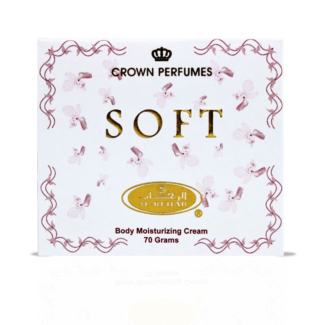 Soft Moisturizing Body Cream 70GMS By Al Rehab | Intensely Moisturizing, Softening, Restores Dry Skin, Fruity - Floral Fragrance.