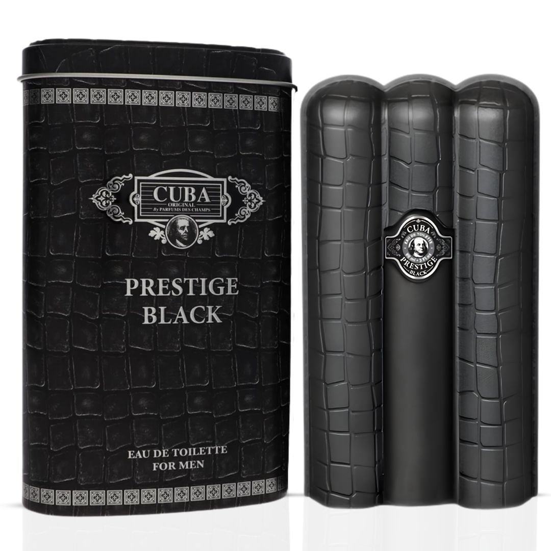 Cuba Prestige Black Eau de Toilette Spray 90ml (3.0 oz) by Parfums des Champs