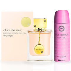 Club De Nuit Women EDP Spray 105ML (3.6 OZ) & Perfumed Body Spray 200ML (6.8 OZ) By Armaf | Exquisite Fragrance for Women. (LUXE BUNDLE)