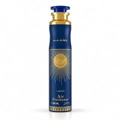 Lattafa Emaan Air Freshener 300ml bottle with a sleek design, showcasing the fragrance container on a clean background.