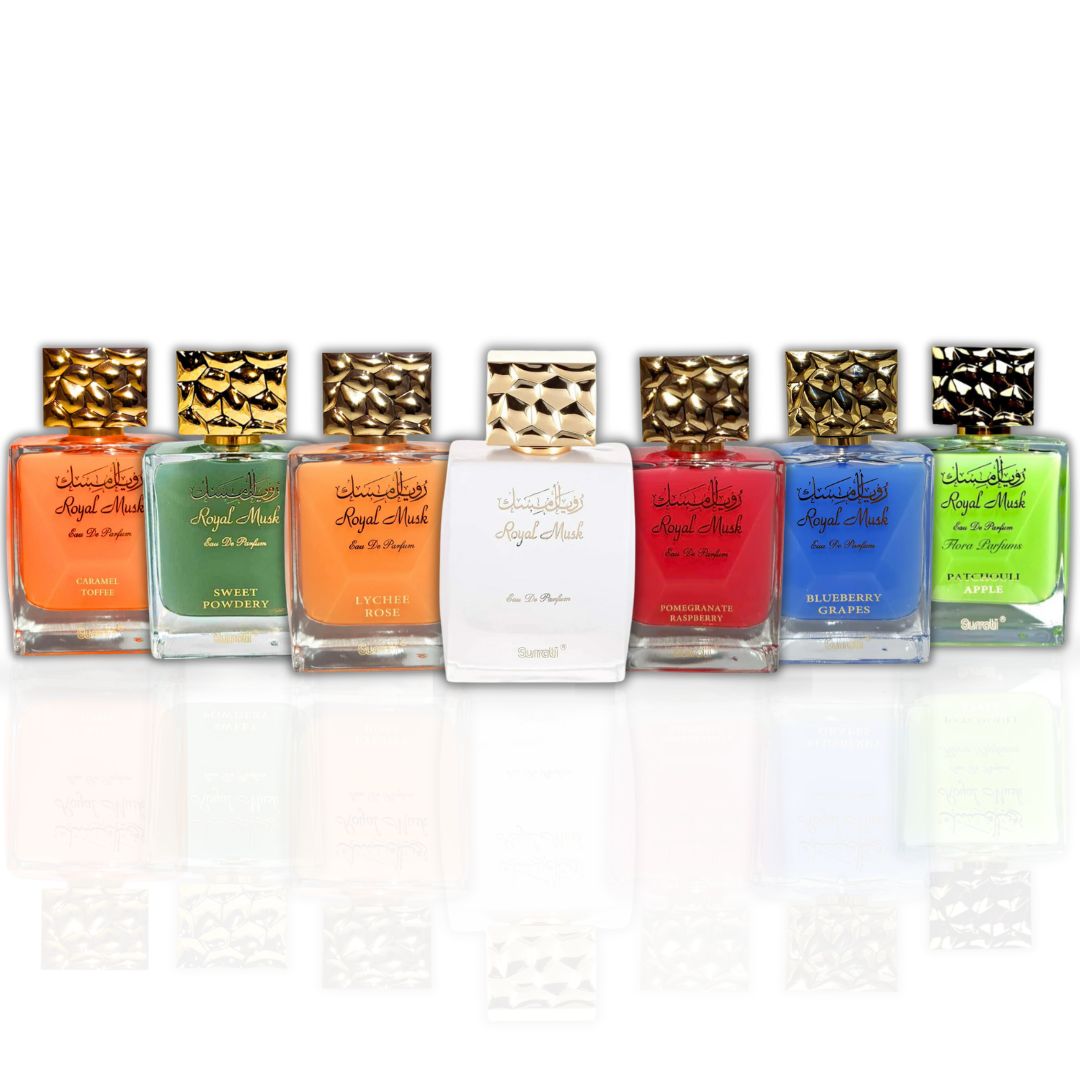 7PC ROYAL MUSK COLLECTION - EDP Sprays 100ML (3.4 OZ) By Surrati, Long Lasting & Exquisite Fragrances. (EXOTIC COLLECTION)