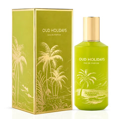 Paris Corner Oud Holidays Eau de Parfum spray 100ml, elegant bottle with luxurious fragrance, showcasing the Paris Corner brand.