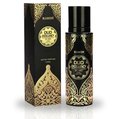 OUD EXCELLENCY Water Perfume Spray 30ML (1.01 OZ) By Hamidi | 24 Hours Long Lasting | A Scent That Embodies Grace & Charm.