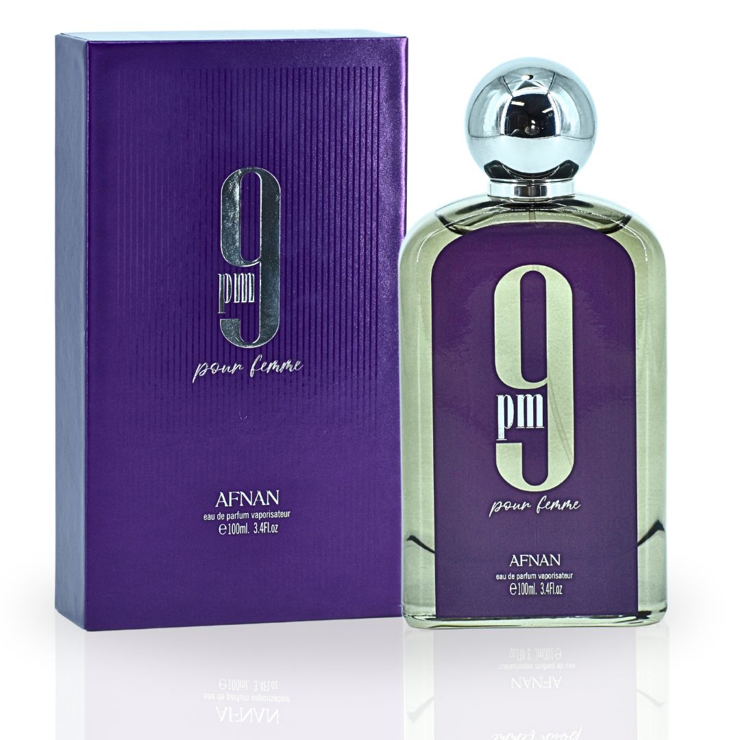 9PM Pour Femme EDP Spray 100ML (3.4 OZ) By AFNAN | Indulge Yourself In This Exquisitely Crafted Feminine Fragrance.