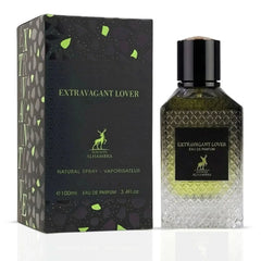 Maison Alhambra Extravagant Lover Eau de Parfum spray 100ml with elegant bottle, showcasing luxurious packaging and design.