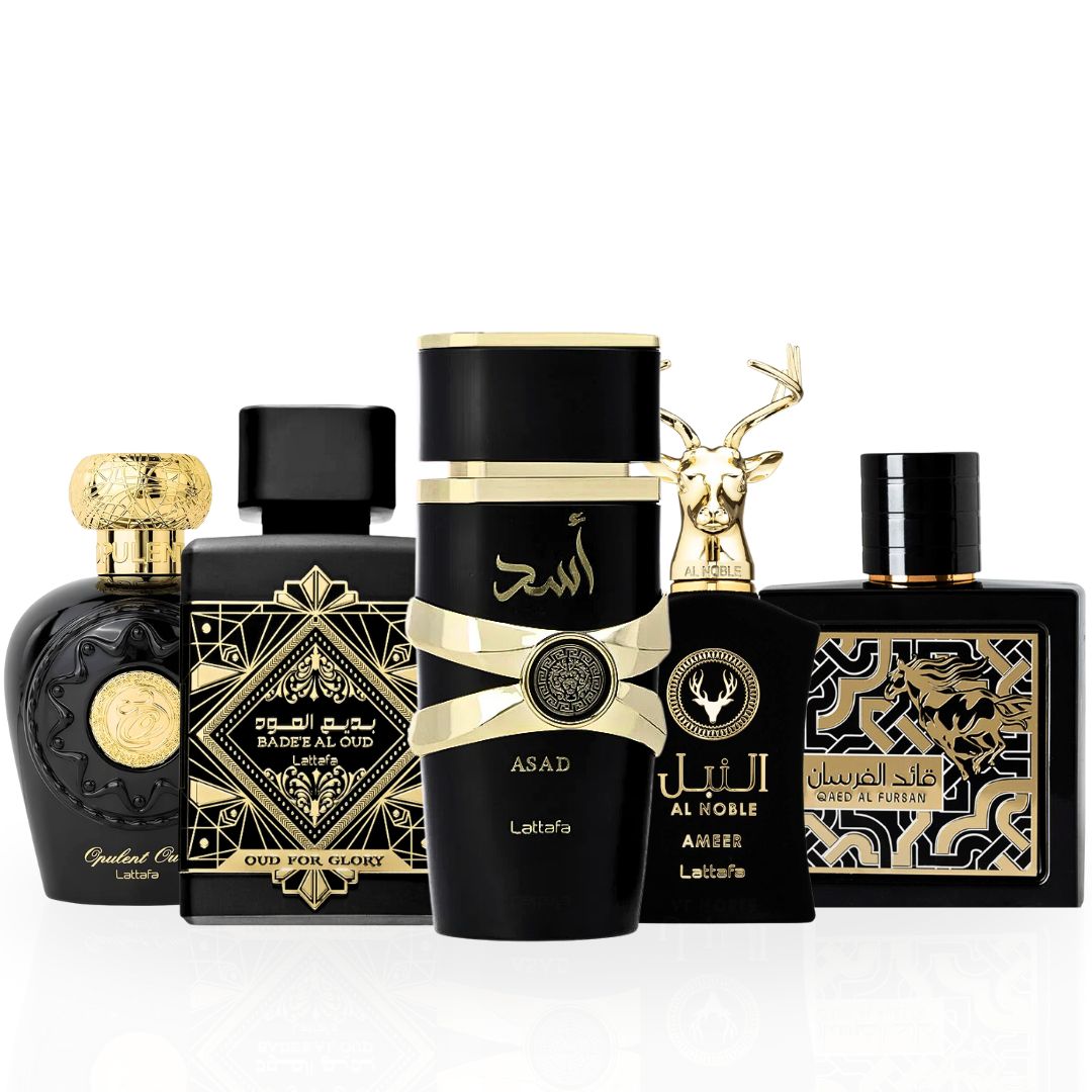 LATTAFA BOLD & LUXURIOUS COLLECTION - Eau De Parfum Sprays 100ML (3.4 OZ) For Men By Lattafa | Long Lasting, Spicy, Oudy, Masculine Scents. (PACK OF 5)