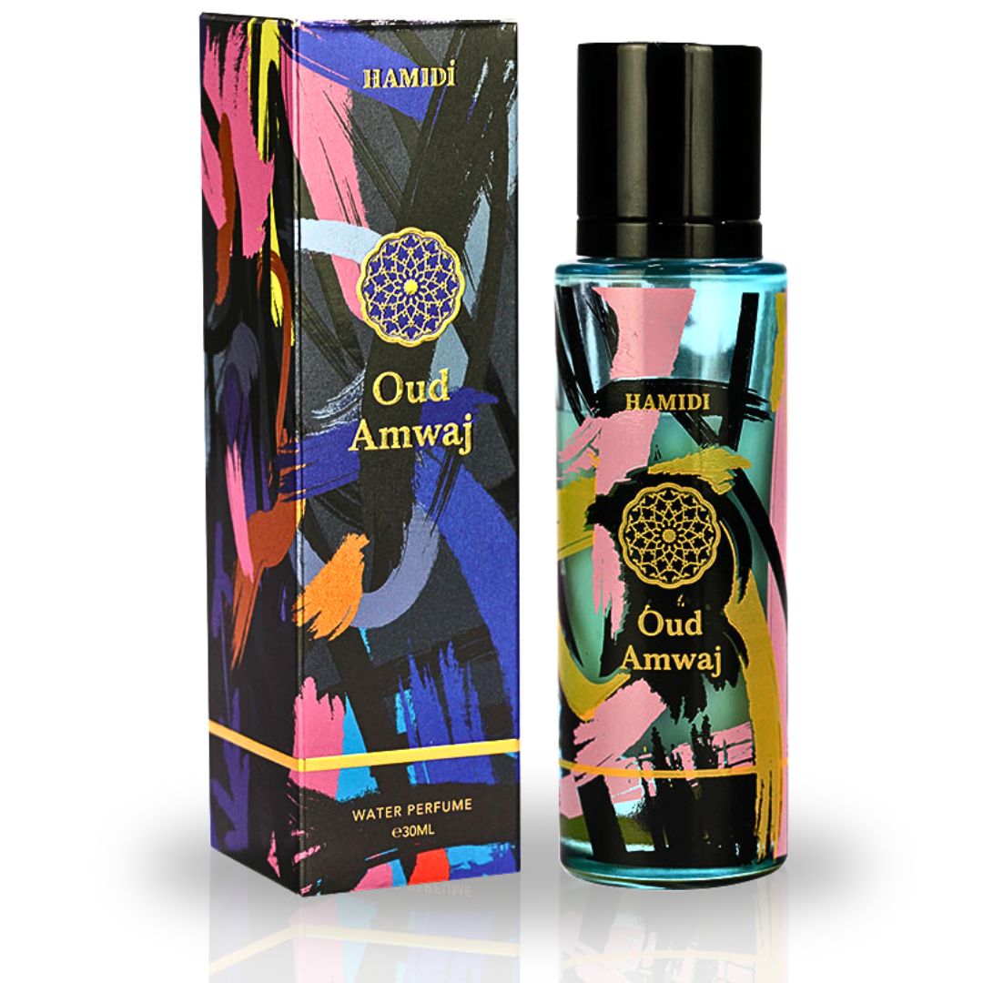 OUD AMWAJ Water Perfume Spray 30ML (1.01 OZ) By Hamidi | Elevate Your Senses With This Woody Fragrance.