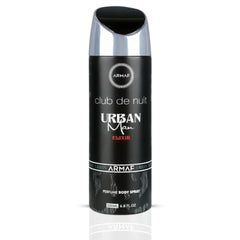 Armaf Club De Nuit Urban Elixir deodorant spray 200ml bottle with sleek design and branding, ready for daily use.
