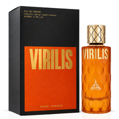 Virilis Eau de Parfum Spray by Paris Corner, 100ml, with sleek bottle design and elegant fragrance presentation.