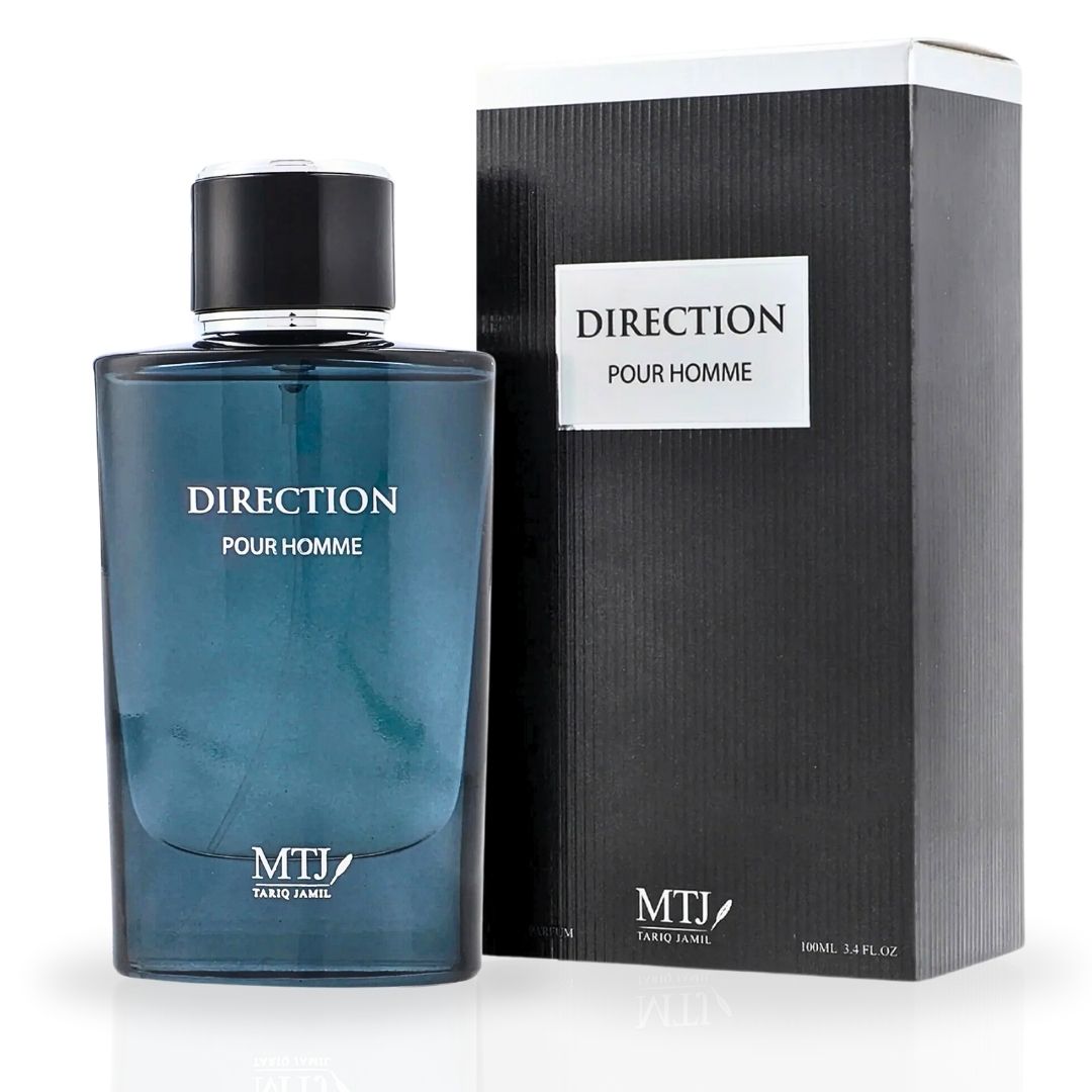 Direction Pour Homme EDP Spray 100ML (3.4 OZ) by MTJ | Long Lasting, Refreshing, Floral, Woody, Luxurious Masculine Scent.