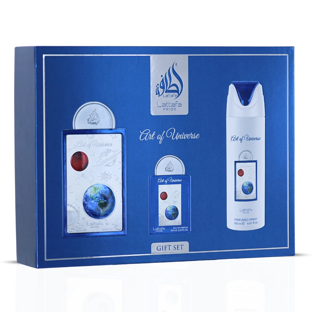 Lattafa Pride Art of Universe 3-Piece Eau de Parfum Gift Set